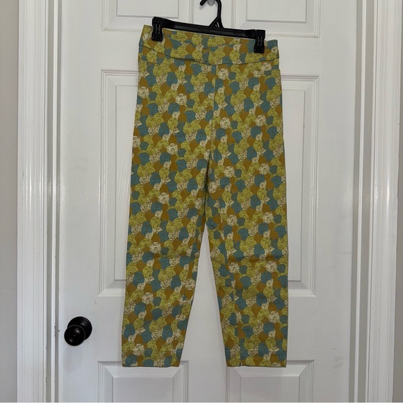 Multiples Botanical Print Jeggings in Green and Yellow - Picture 1 of 8